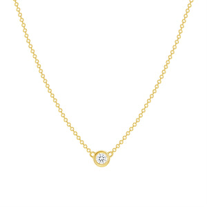 Diamond Bezel Necklace