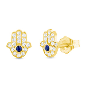 Diamond Pave Hamsa Earring