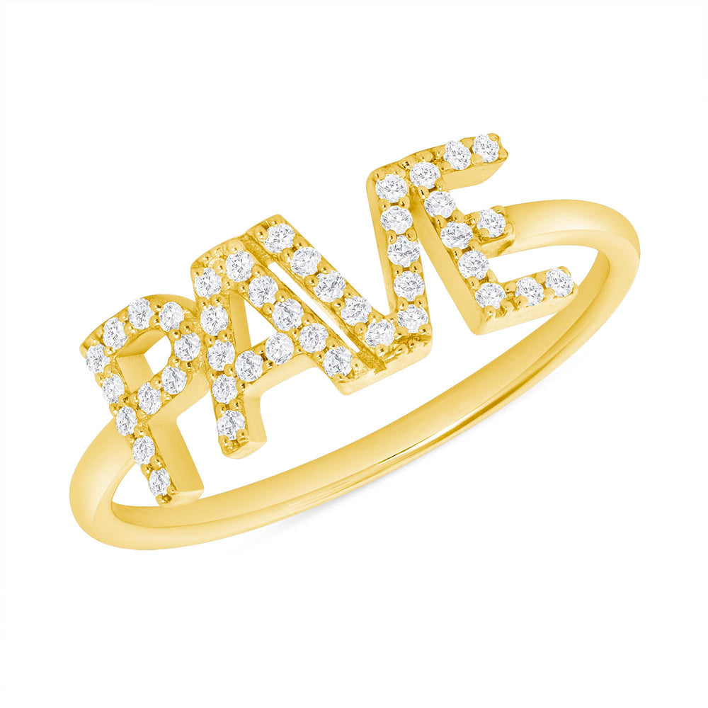 Diamond Liner Name Ring