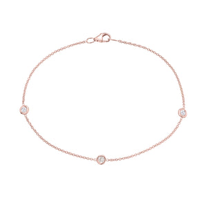 Diamond 3 Bezel Bracelet