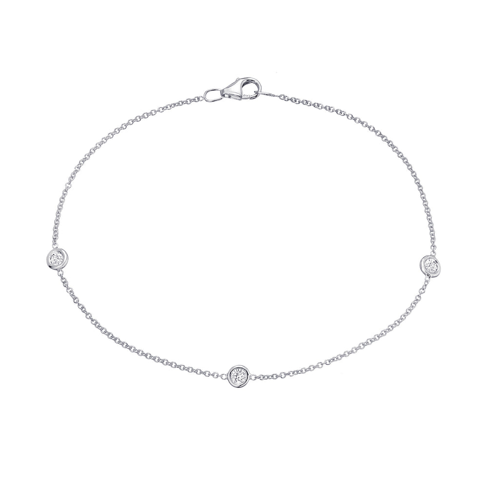 Diamond 3 Bezel Bracelet