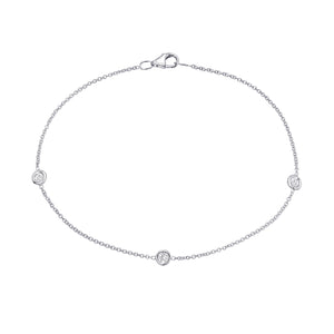 Diamond 3 Bezel Bracelet