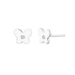 Diamond Butterfly Studs