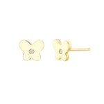 Diamond Butterfly Studs