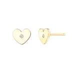 Diamond Heart Studs B.