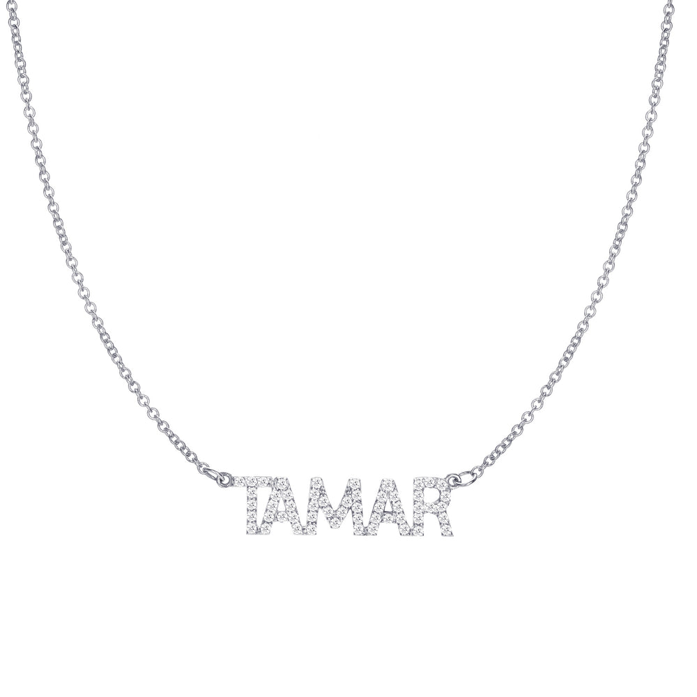 Diamond Linear Name Necklace