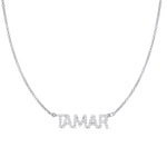 Diamond Linear Name Necklace