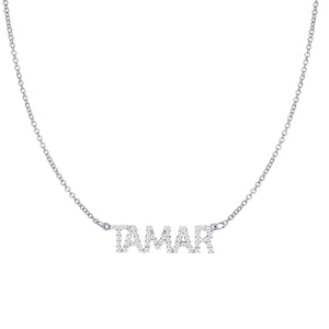 Diamond Linear Name Necklace