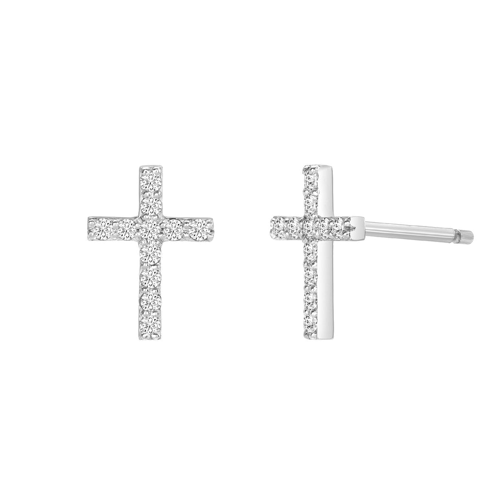 Diamond Cross Studs P.