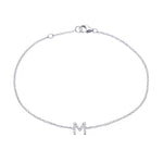 Diamond Initial Pave Latter Bracelet