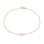 Diamond Initial Pave Latter Bracelet