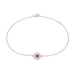 Diamond Round Evil Eye Bracelet