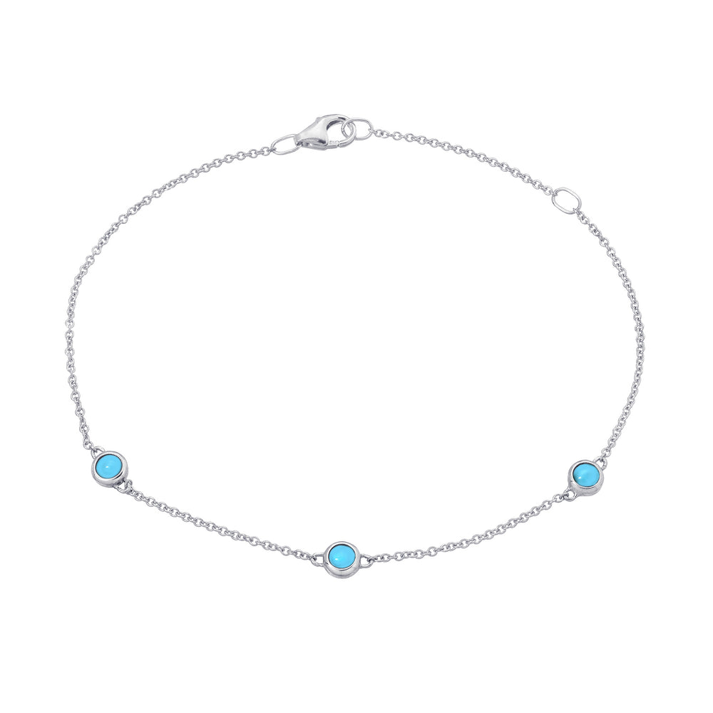 Turquoise 3 Stones Bracelet