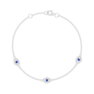 Diamond 3 Evil Eye Bracelet